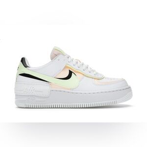 Nike Air Force 1 Shadow sneaker in "Summit White/Barely Volt/Crimson Tint"